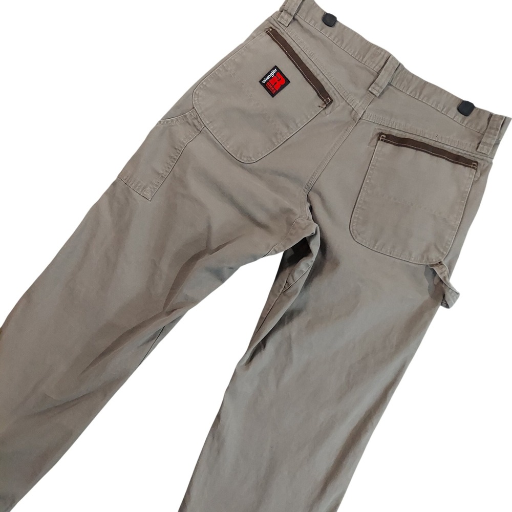 Wrangler Riggs Workwear Carpenter Pants Mens 32x30 Khaki Ripstop 103W020DK